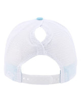 Infinity Her CHARLIE Women's Modern Trucker Cap #color_Light Blue/ White