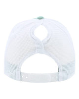 Infinity Her CHARLIE Women's Modern Trucker Cap #color_Seafoam/ White