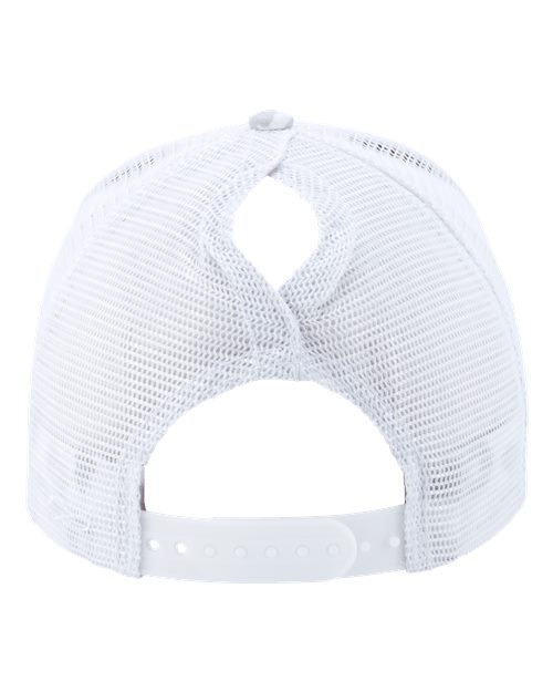 Infinity Her CHARLIE Women's Modern Trucker Cap #color_Snow Leopard/ White
