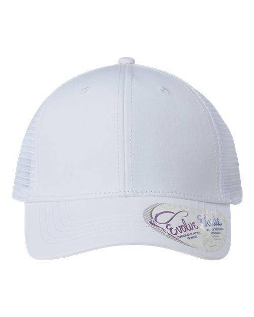 Infinity Her CHARLIE Women's Modern Trucker Cap #color_White/ White