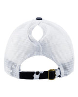Infinity Her JANET Women's Printed Visor with Mesh Back Cap #color_Black/ Cow/ White