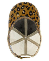 Infinity Her JANET Women's Printed Visor with Mesh Back Cap #color_Black/ Leopard/ Khaki