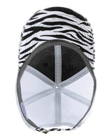 Infinity Her JANET Women's Printed Visor with Mesh Back Cap #color_Black/ Zebra/ White
