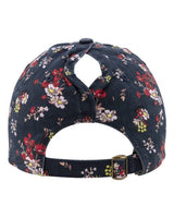 Infinity Her HATTIE Women's Garment-Washed Fashion Print Cap #color_Dark Navy/ Floral