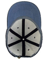 Infinity Her HATTIE Women's Garment-Washed Fashion Print Cap #color_Navy/ White Polka Dots