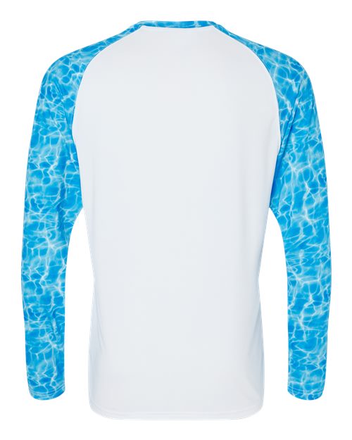 Paragon 231 Panama Colorblocked Long Sleeve T-Shirt #color_Blue Water
