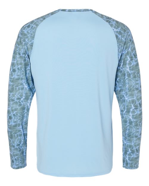 Paragon 231 Panama Colorblocked Long Sleeve T-Shirt #color_Grey Mist Water