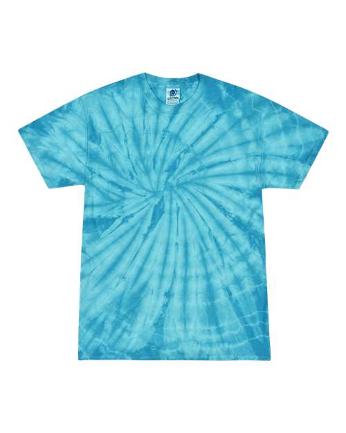 Tie-Dye CD101 Adult 5.4 oz. 100% Cotton Spider T-Shirt #color_SPIDER TURQUOISE