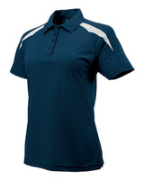 Paragon 106 Women's Contrast Insert Mesh Polo #color_Navy/ White