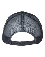 Kati S700M Printed Mesh Trucker Cap #color_Black/ Black/ Fleur De Lis