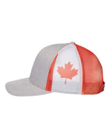 Kati S700M Printed Mesh Trucker Cap #color_Heather Grey/ Canada Flag