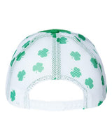Kati S700M Printed Mesh Trucker Cap #color_Kelly Green/ White/ Clover