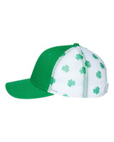 Kati S700M Printed Mesh Trucker Cap #color_Kelly Green/ White/ Clover