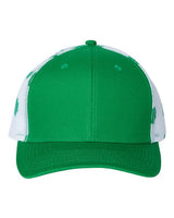 Kati S700M Printed Mesh Trucker Cap #color_Kelly Green/ White/ Clover