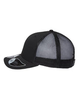 Atlantis Headwear BRYCE Sustainable Trucker Cap #color_Black/ Black