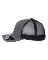 Atlantis Headwear BRYCE Sustainable Trucker Cap #color_Dark Grey/ Black