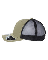 Atlantis Headwear BRYCE Sustainable Trucker Cap #color_Olive/ Black
