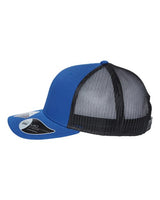Atlantis Headwear BRYCE Sustainable Trucker Cap #color_Royal/ Black