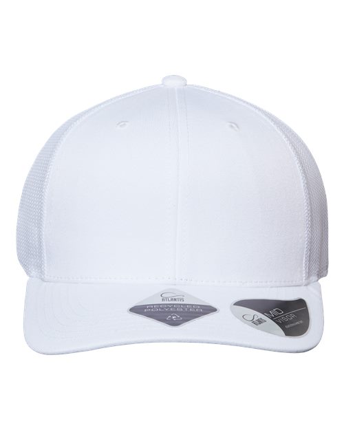 Atlantis Headwear BRYCE Sustainable Trucker Cap #color_White/ White