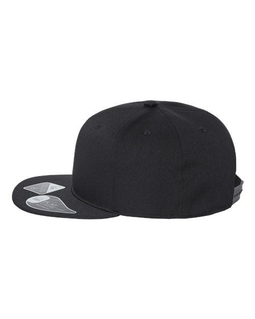 Atlantis Headwear JAMES Sustainable Flat Bill Cap #color_Black