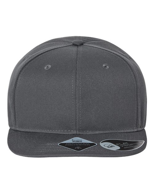 Atlantis Headwear JAMES Sustainable Flat Bill Cap #color_Dark Grey