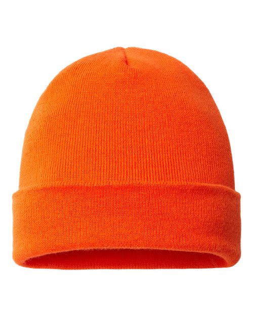 "CAP AMERICA TKN24 USA-Made 12" Cuffed Beanie #color_Deep Orange"