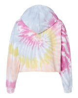 Colortone 8333 Women's Tie-Dyed Crop Hooded Sweatshirt #color_Desert Rose