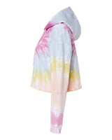 Colortone 8333 Women's Tie-Dyed Crop Hooded Sweatshirt #color_Desert Rose