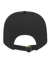 CAP AMERICA i1002 Relaxed Golf Dad Hat #color_Dark Grey/ Black