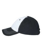 CAP AMERICA i1002 Relaxed Golf Dad Hat #color_White/ Black