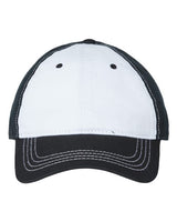 CAP AMERICA i1002 Relaxed Golf Dad Hat #color_White/ Black