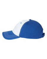 CAP AMERICA i1002 Relaxed Golf Dad Hat #color_White/ Royal