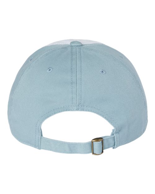 CAP AMERICA i1002 Relaxed Golf Dad Hat #color_White/ Smoke Blue