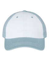 CAP AMERICA i1002 Relaxed Golf Dad Hat #color_White/ Smoke Blue