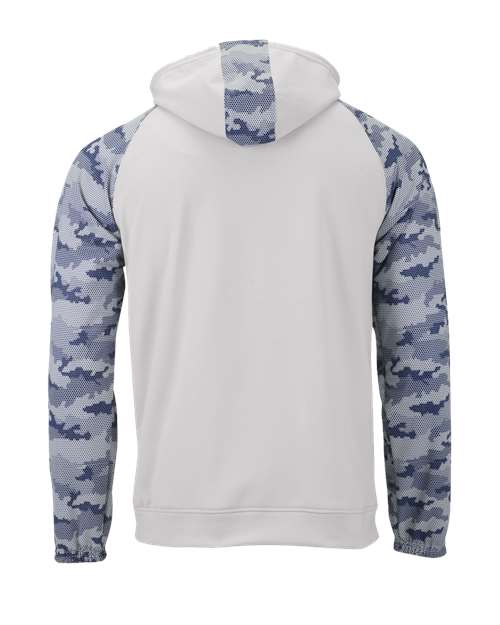 Paragon 306 Tahoe Camo Fleece Hooded Sweatshirt #color_Aluminum/ Navy