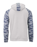Paragon 306 Tahoe Camo Fleece Hooded Sweatshirt #color_Aluminum/ Navy