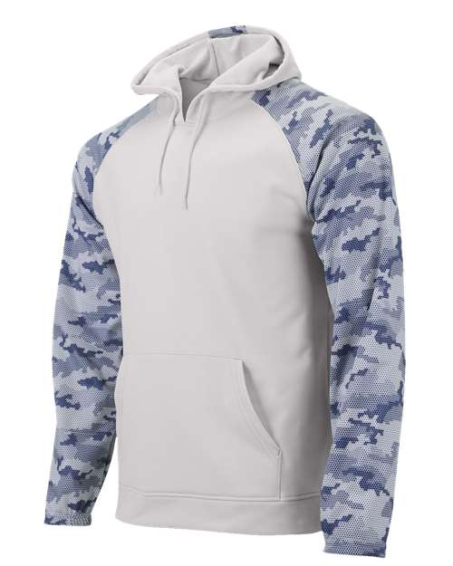Paragon 306 Tahoe Camo Fleece Hooded Sweatshirt #color_Aluminum/ Navy