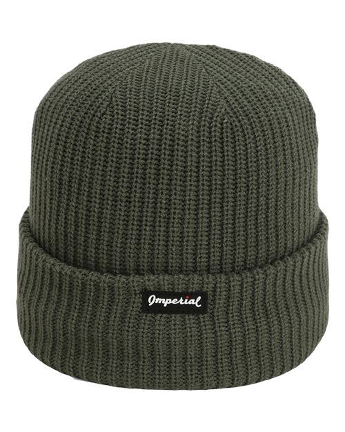 Imperial 6020 The Mogul Cuffed Beanie #color_Earth Green