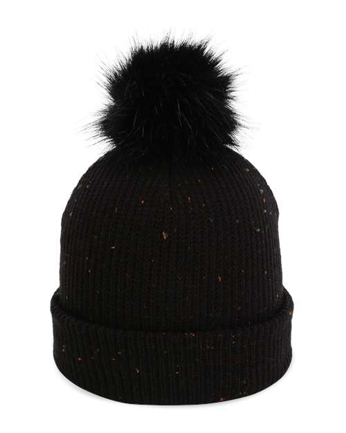 Imperial 6014 The Montage Pom Cuffed Beanie #color_Black