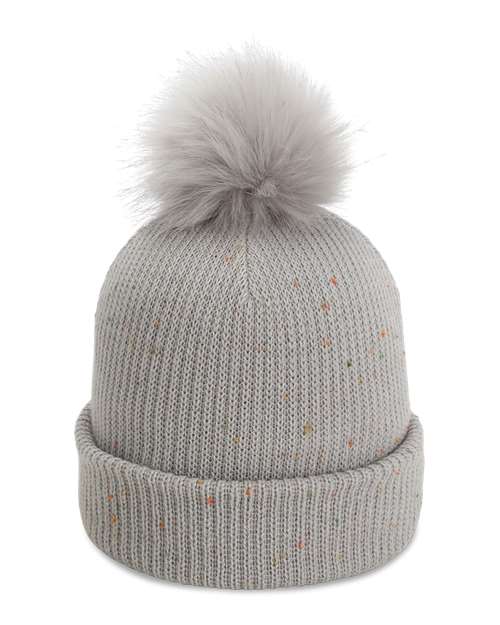 Imperial 6014 The Montage Pom Cuffed Beanie #color_Light Grey