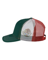 Kati S700M Printed Mesh Trucker Cap #color_Dark Green/ Red/ Mexico Flag