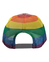 Kati S700M Printed Mesh Trucker Cap #color_Grey/ Rainbow