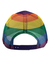 Kati S700M Printed Mesh Trucker Cap #color_Purple/ Rainbow