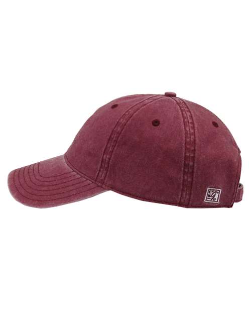 The Game GB465 Pigment-Dyed Cap #color_Dark Maroon