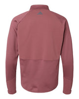 Adidas A587 Quarter-Zip Pullover #color_Quiet Crimson