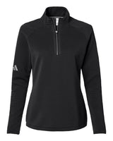 Adidas A589 Women's Spacer Quarter-Zip Pullover #color_Black