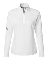Adidas A589 Women's Spacer Quarter-Zip Pullover #color_Core White
