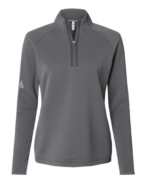 Adidas A589 Women's Spacer Quarter-Zip Pullover #color_Grey Five