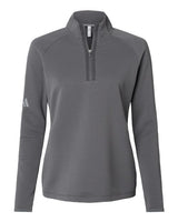 Adidas A589 Women's Spacer Quarter-Zip Pullover #color_Grey Five