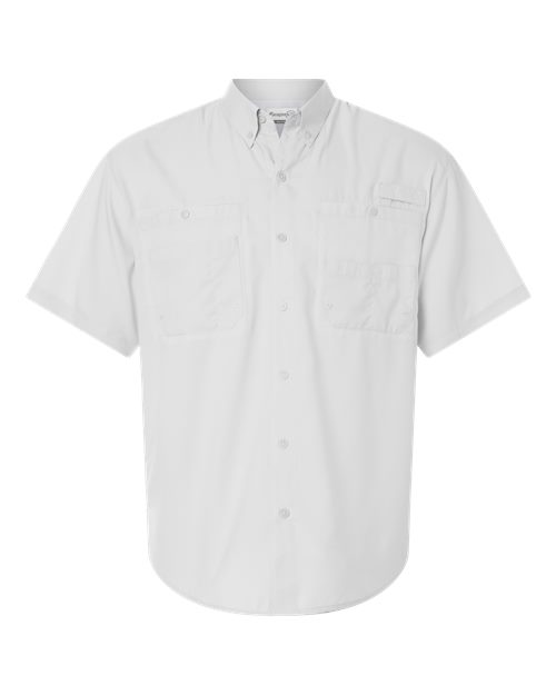 Paragon 700 Hatteras Performance Short Sleeve Fishing Shirt #color_Aluminum